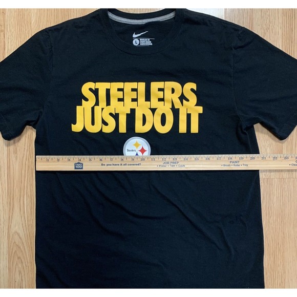 Nike  NFL Team Pittsburgh Steelers Just Do It T-Shirt Tee Black Men's Large - Picture 4 of 6